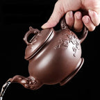 Chinese klei theepot met bloemenpatroon 500 ml