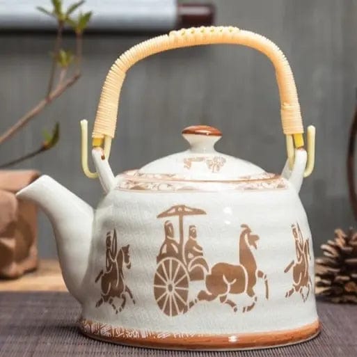 Chinese porseleinen theepot Knights 900ML