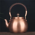 Chinese ronde koperen theepot, enkel, 1,5 liter