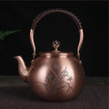 Chinese ronde koperen theepot vlinders 1,5L