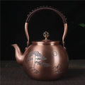 Chinese ronde koperen theepot Volle maan 1,5L