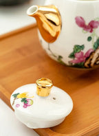Chinese Witgouden Porseleinen Theepot 450ML