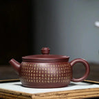 Chinese Yixing bruine klei theepot met schrijfpatroon 260ML