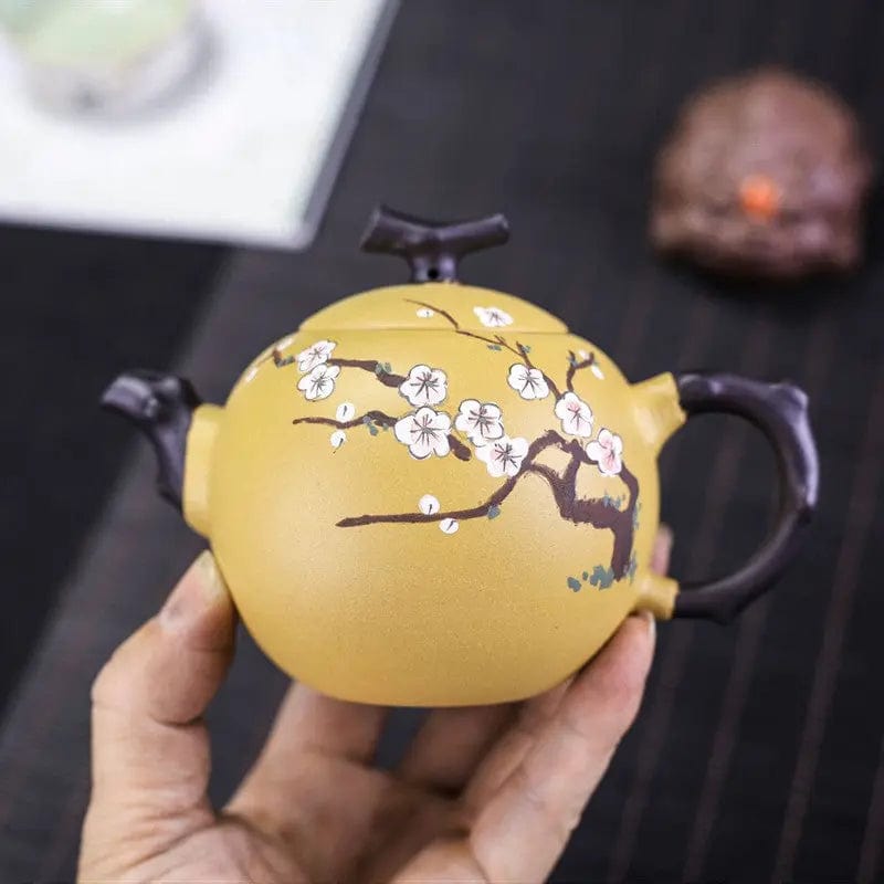 Chinese Yixing gele kersenbloesem klei theepot 250 ml