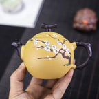Chinese Yixing gele kersenbloesem klei theepot 250 ml