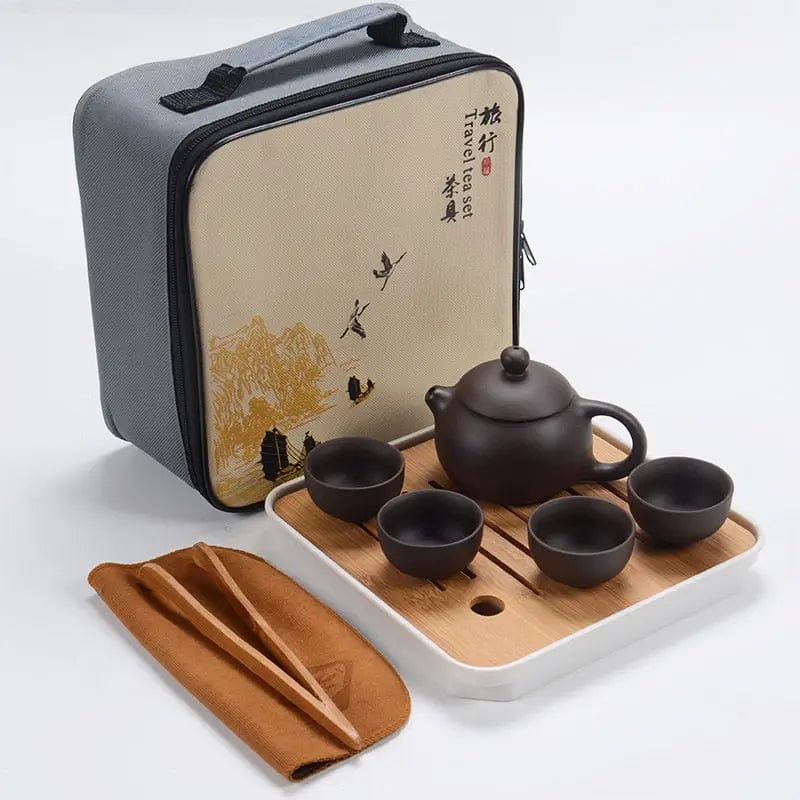 Compacte Chinese keramische theeset met kopjes
