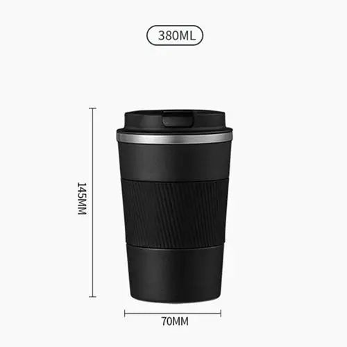 Compacte RVS thermosbeker 380 ml voor thee en koffie