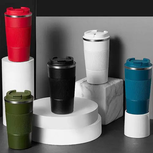 Compacte RVS thermosbeker 380 ml voor thee en koffie