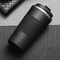 Compacte RVS thermosbeker 380 ml voor thee en koffie