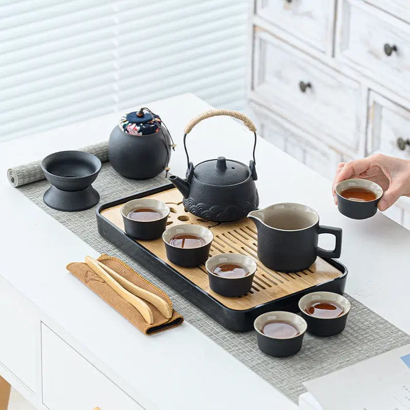 Complete Japanse keramische theeset