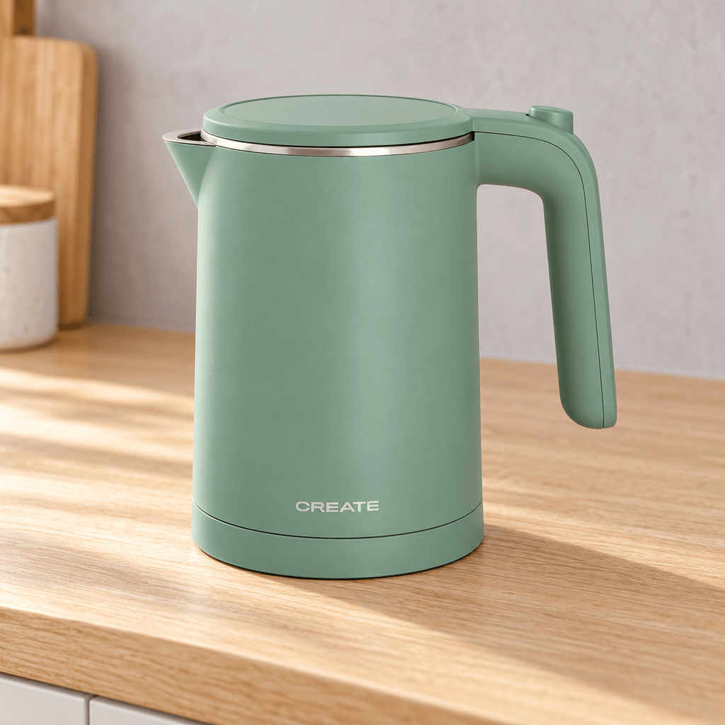 CREATE Kettle Studio Pro 0,6 liter – saliegroen – sfeerfoto, decoratie niet inbegrepen