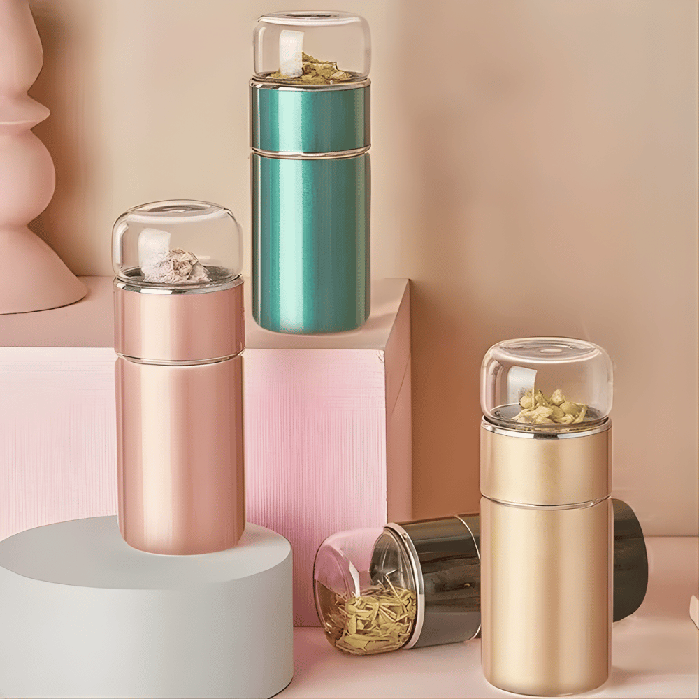 Design RVS theethermos met infuser