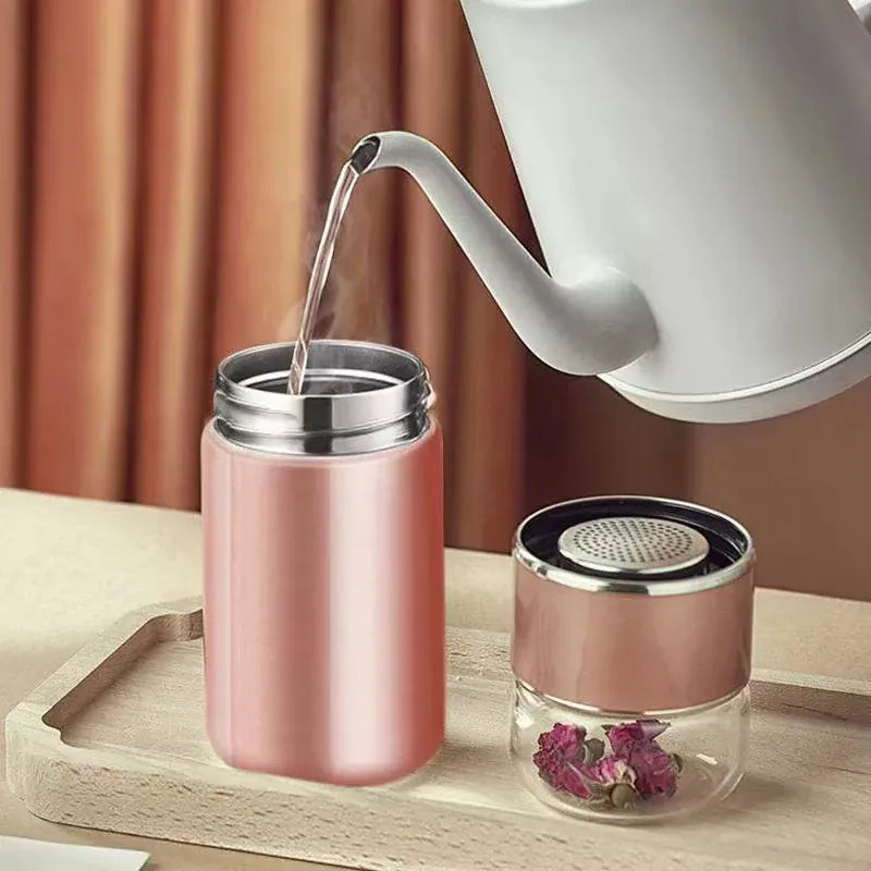 Design RVS theethermos met infuser