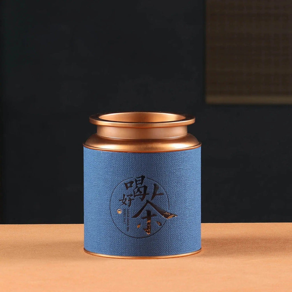 Design theedoos in metaal en Chinese patronen
