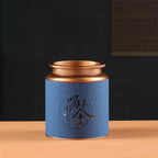 Design theedoos in metaal en Chinese patronen