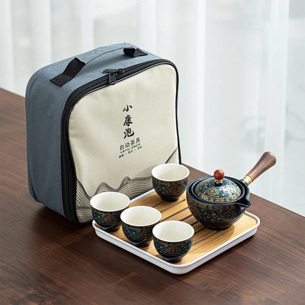 Draagbare Chinese keramische theeset