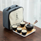 Draagbare Chinese keramische theeset