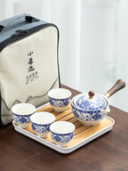 Draagbare Chinese keramische theeset