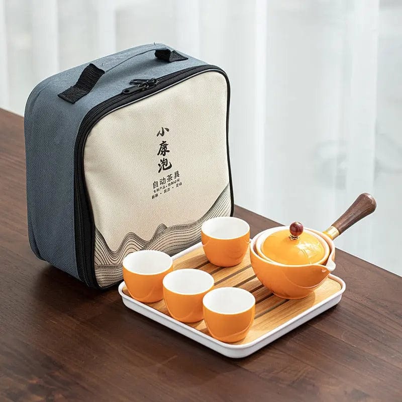 Draagbare Chinese keramische theeset