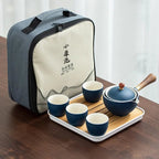 Draagbare Chinese keramische theeset