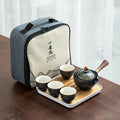 Draagbare Chinese keramische theeset