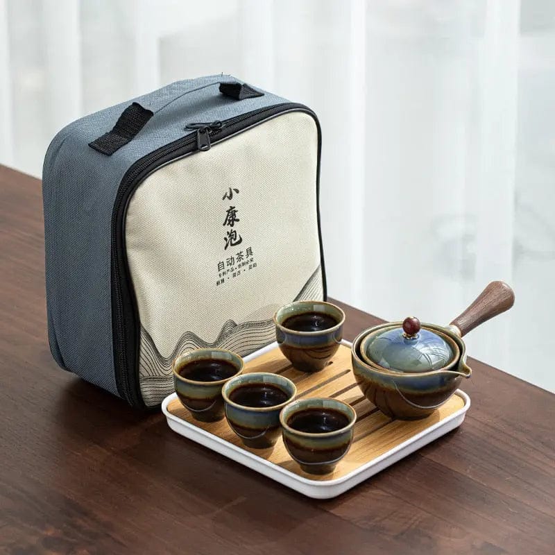 Draagbare Chinese keramische theeset