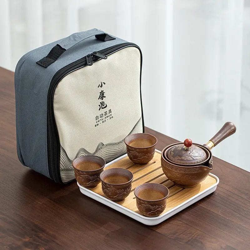 Draagbare Chinese keramische theeset