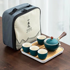 Draagbare Chinese keramische theeset