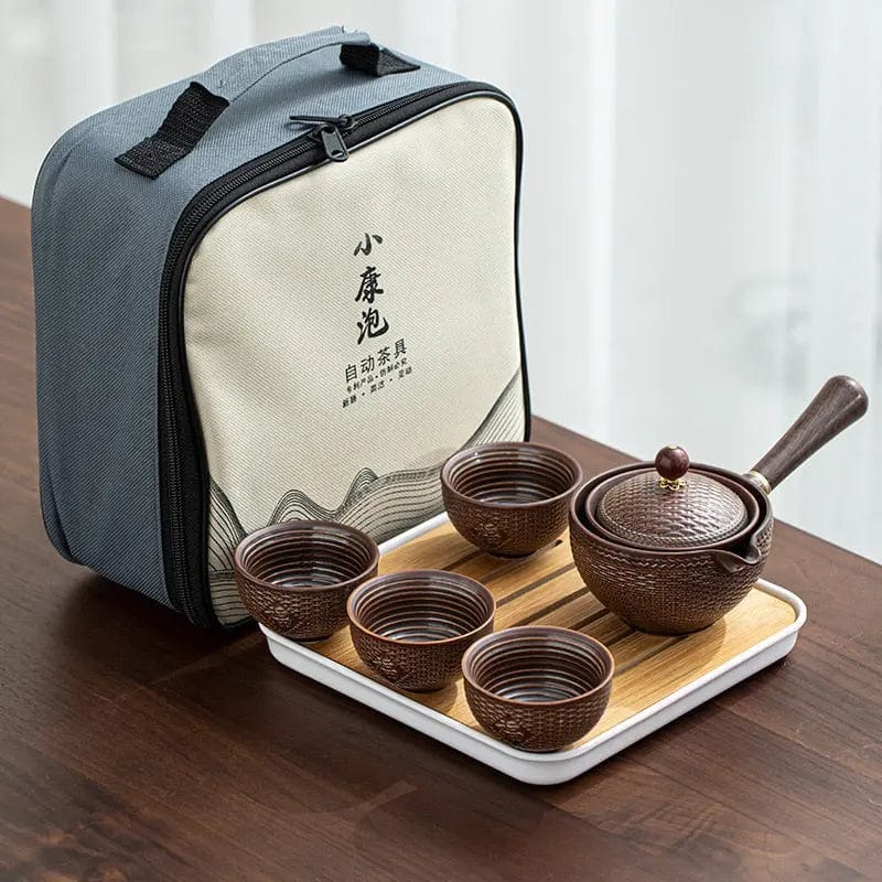 Draagbare Chinese keramische theeset
