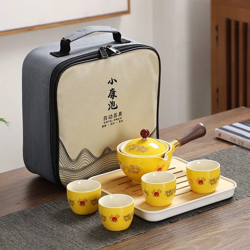 Draagbare Chinese keramische theeset