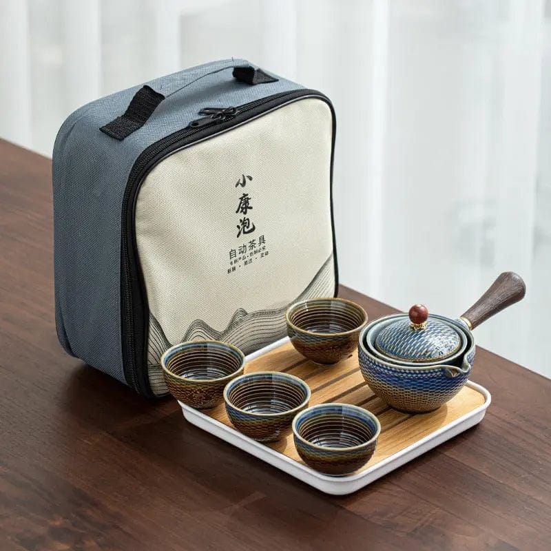 Draagbare Chinese keramische theeset