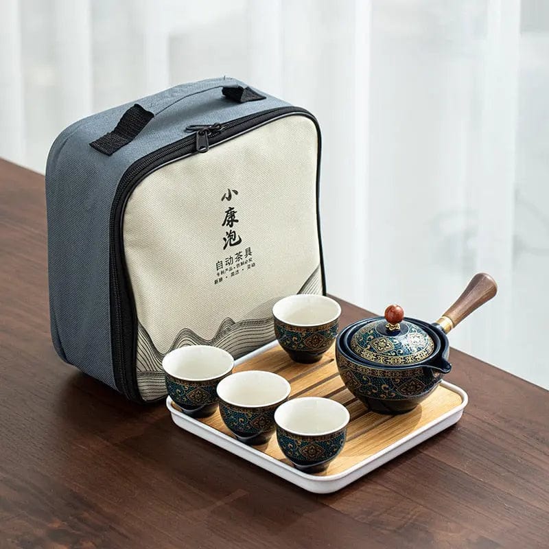 Draagbare Chinese keramische theeset