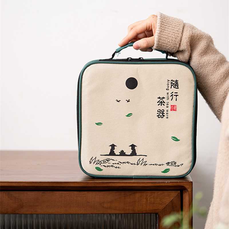 Draagbare Japanse keramische theeset