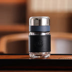 Dubbelwandige glazen theefles met infuser