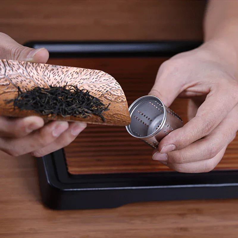 Dubbelwandige glazen theefles met infuser
