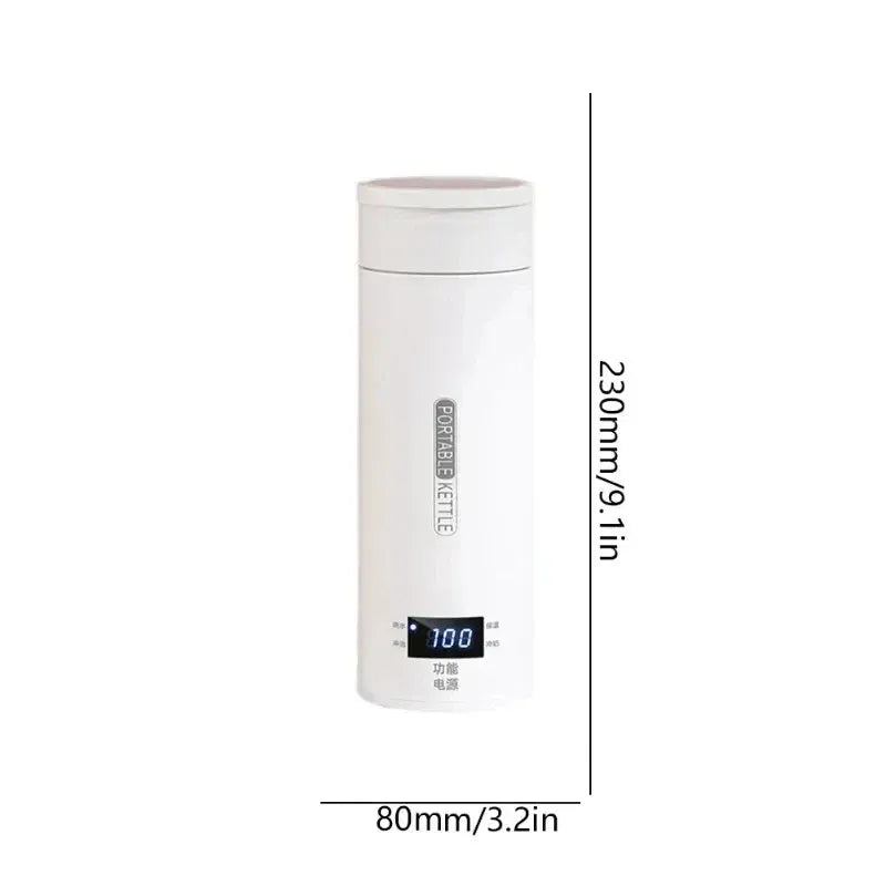 Dubbelwandige RVS reiswaterkoker 450 ml