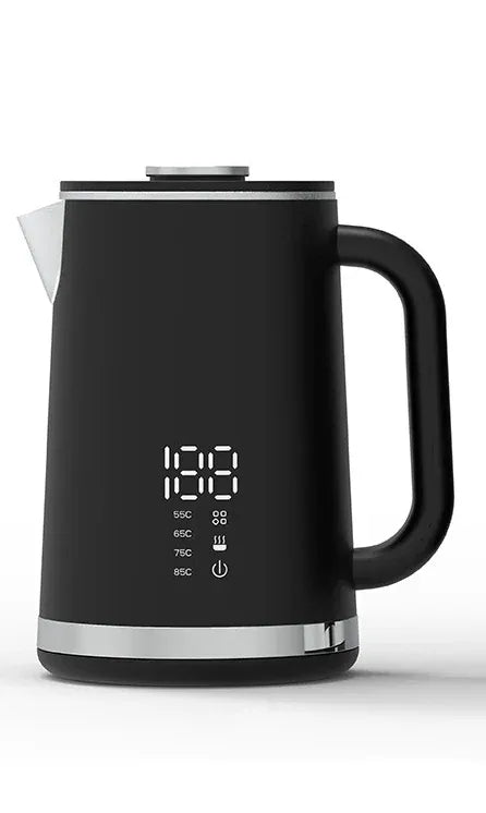 Dubbelwandige waterkoker 1,7 liter met temperatuurdisplay