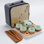 Eenvoudige Chinese keramische theeset