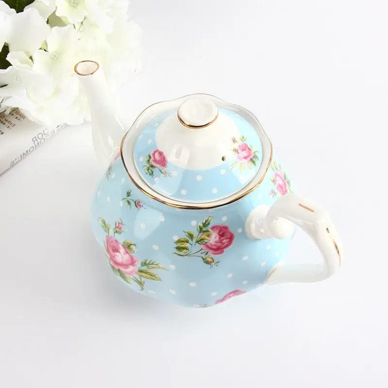 Engelse Blue Dot Porseleinen Theepot 1L