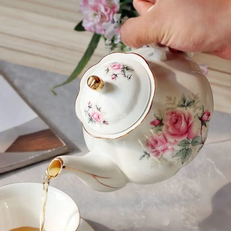 Engelse Camellia Bloem Theepot in Porselein 500ML