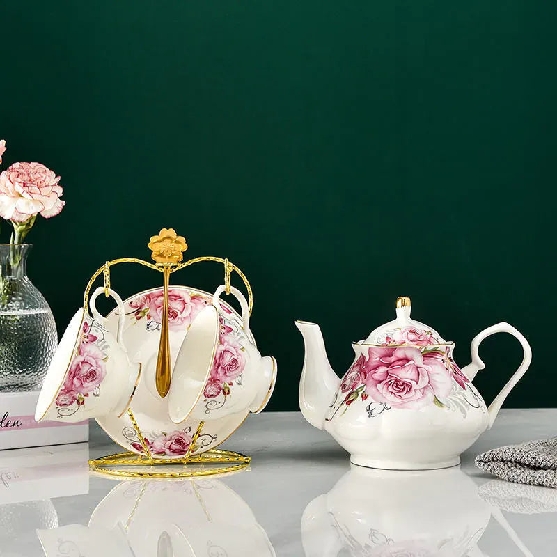 Engelse porseleinen theepot in vintage stijl