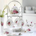 Engelse porseleinen theeset met rozen