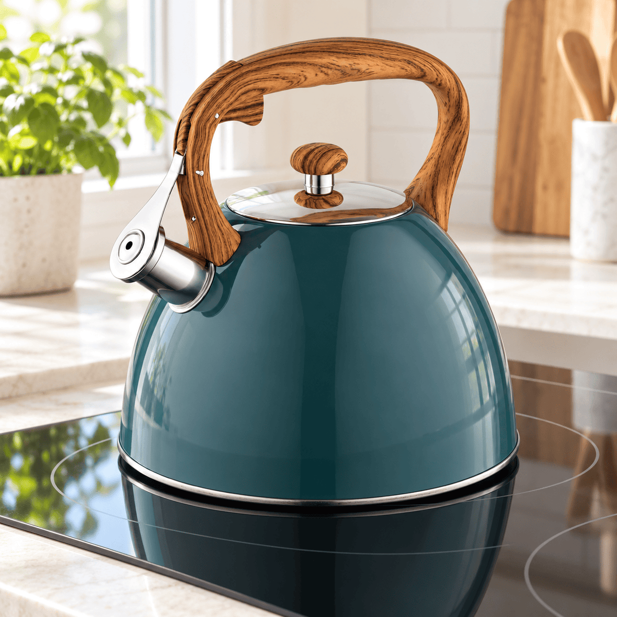FLORINA FRANK fluitketel 2,5 liter – inductie, donkergroen
