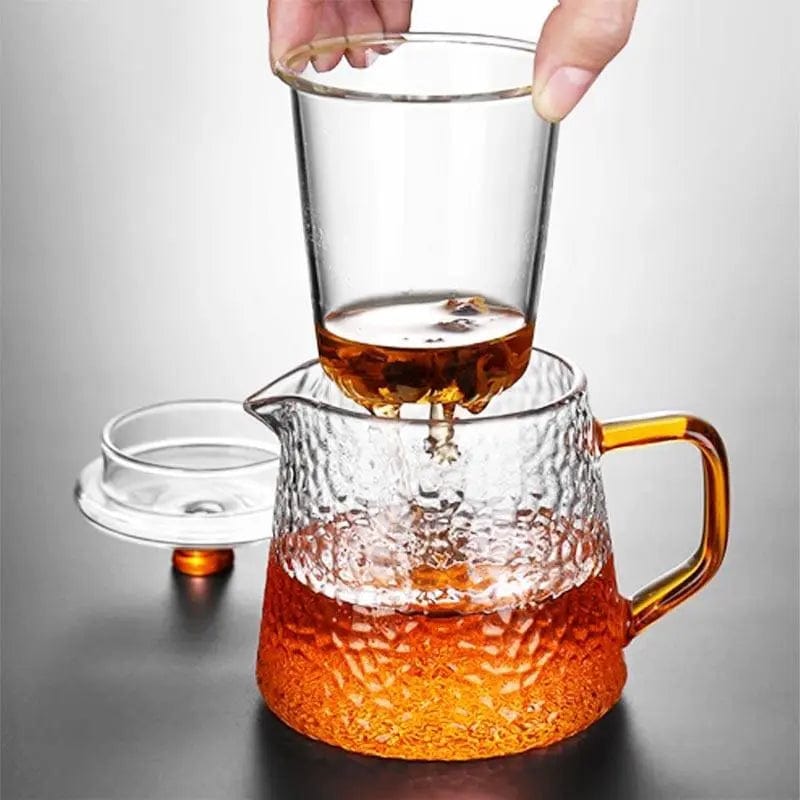 Gegranuleerde glazen theepot 450ML - 900ML