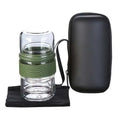 Glazen reistheefles 200 ml met ingebouwde infuser