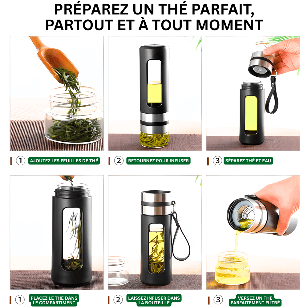 Glazen theefles 500 ml met uitneembare infuser