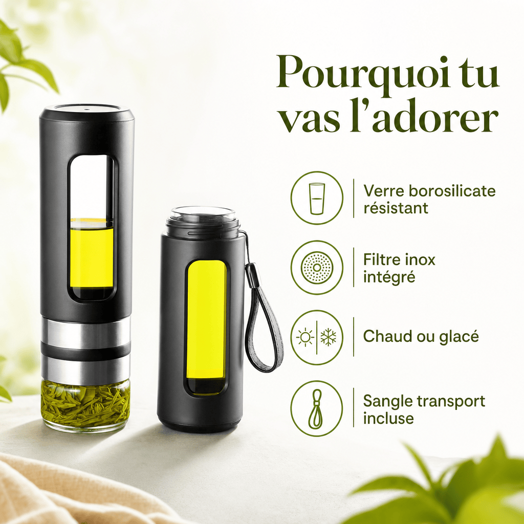 Glazen theefles 500 ml met uitneembare infuser