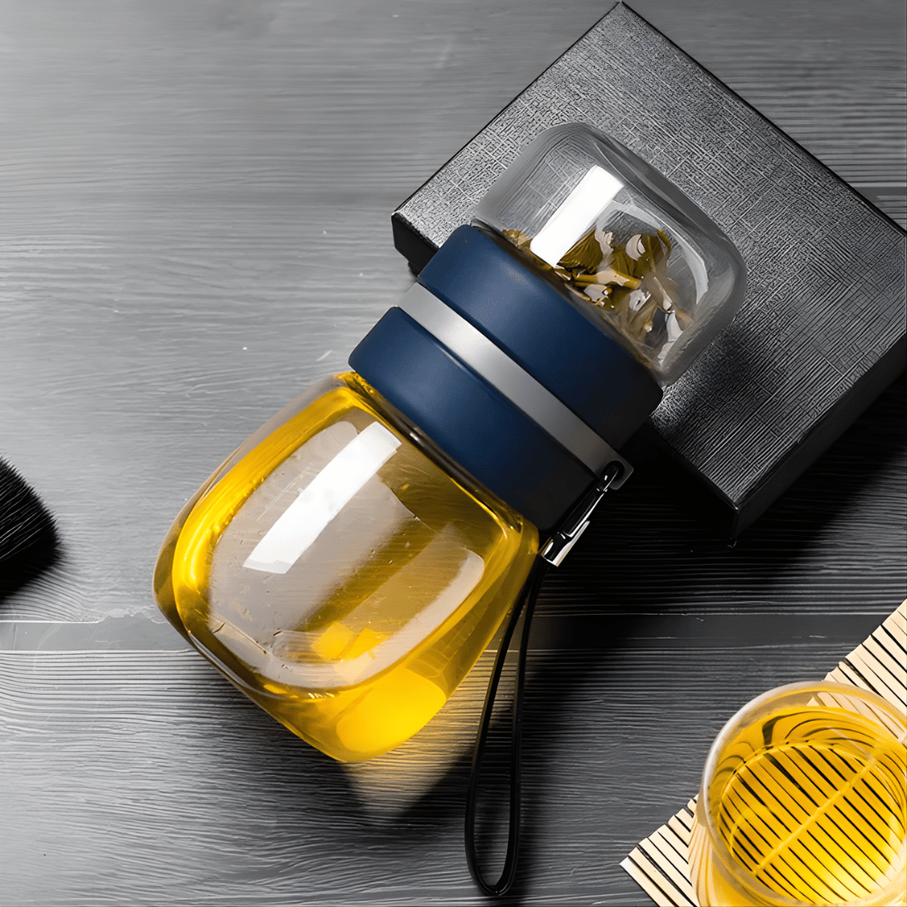 Glazen theefles met infuser – mini