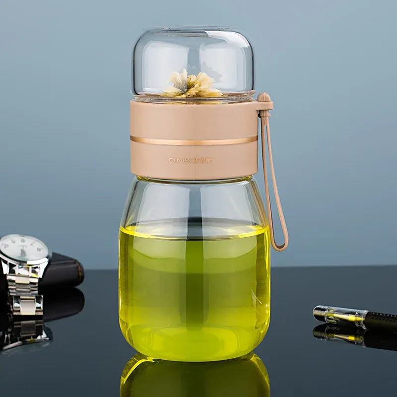 Glazen theefles met infuser – mini