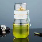 Glazen theefles met infuser – mini